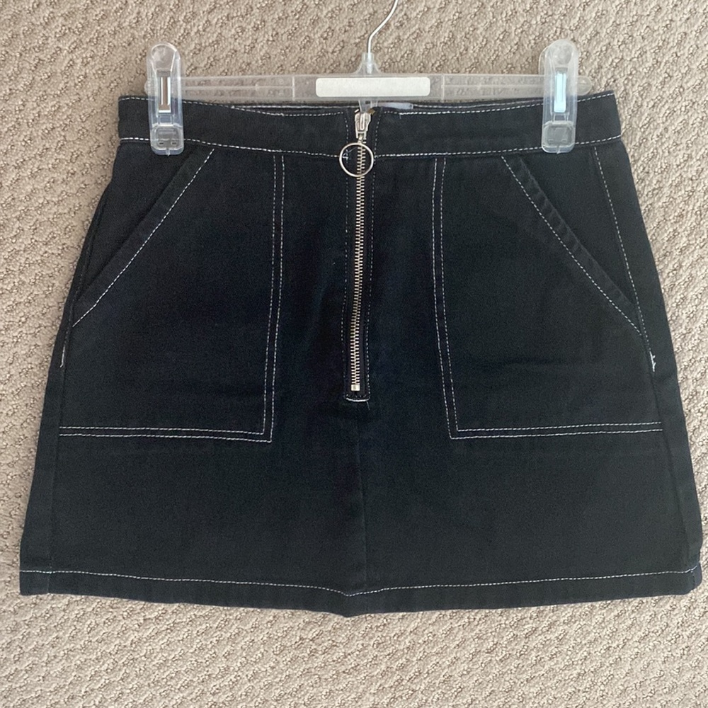 Jean, Black Mini Skirt